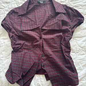 Red and Green Plaid Shirt